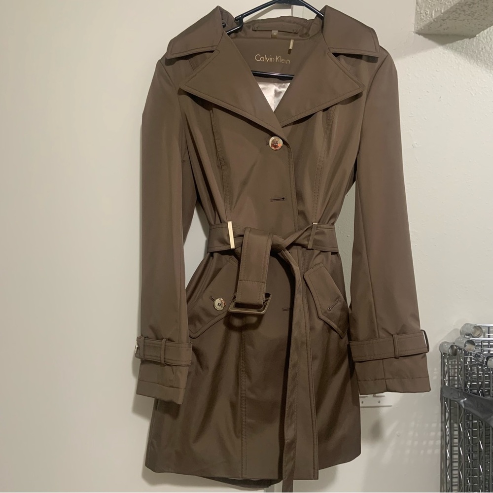 !NEW! Calvin Klein Hooded Trench Coat